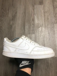 Triple White Nike Court Vision Low Size 8.5 UK - Picture 1 of 6