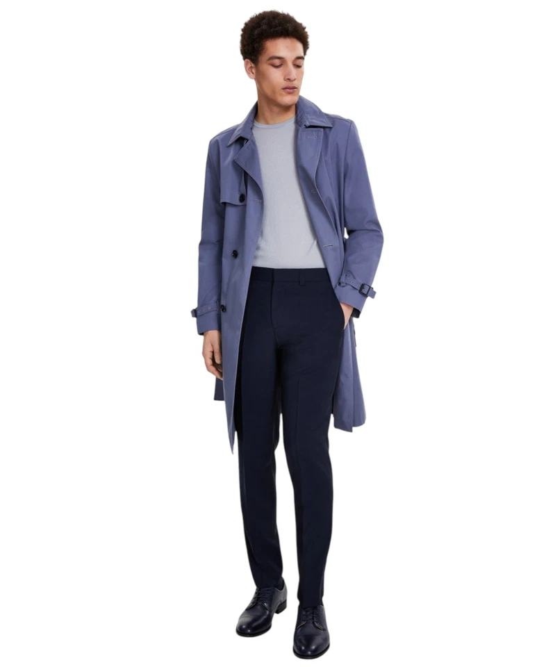 Hugo Boss Mens Regular fit Overcoat Coat 38 R Blue Solid - Image 1 of 1