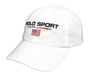 RALPH LAUREN SPORT - CAP BASEBALL - BAUMWOLLE - Weiß - ONE SIZE - NEU - Bild 1 von 3