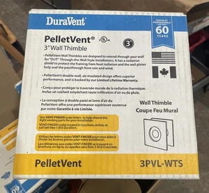 Simpson Duravent PelletVent 3 " Wall Thimble 3PVL-WTS Double-Wall Air-Insulated - Picture 1 of 3