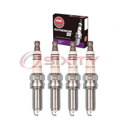 4 pc NGK 97292 LKAR6AHX Ruthenium HX Spark Plugs for Ignition Wire Secondary sv - Image 1 of 4