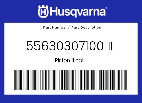 Pistón genuino Husqvarna Ii Cpl. - 55630307100 Ii Foto 1 de 4
