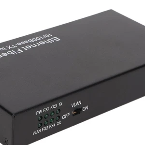 EU Plug Ethernet Optical Switch 6 Ports 10 100Mbps RX1550 Tx1310nm LED Indic NEW - Afbeelding 1 van 12