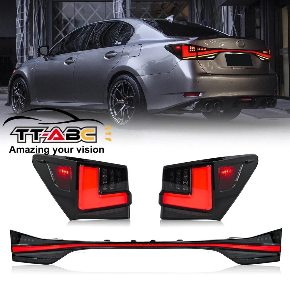 Luces traseras LED ahumadas para Lexus GS350 GS200t GSF 2012-2020 animación luces traseras Foto 1 de 4