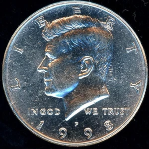 1998-P KENNEDY HALF DOLLAR 1-COIN BRILLIANT ABOUT UNCIRCULATED - Picture 1 of 2