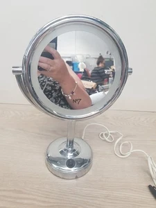 No7 Silber beleuchteter doppelseitiger kosmetischer Schminkspiegel - *siehe DE - Bild 1 von 7