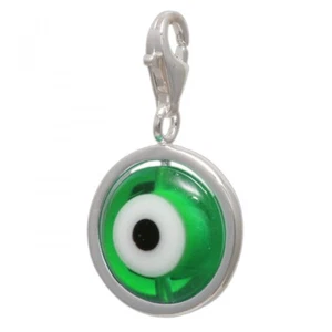 MELINA Charm Anhänger Schutzauge grün Silber 925 - Picture 1 of 1