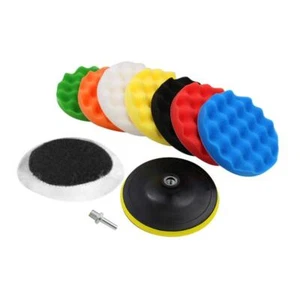 10Pcs Sponge Polishing Buffing Waxing Pad Polisher Buffer with Drill Adapter ... - Picture 1 of 8