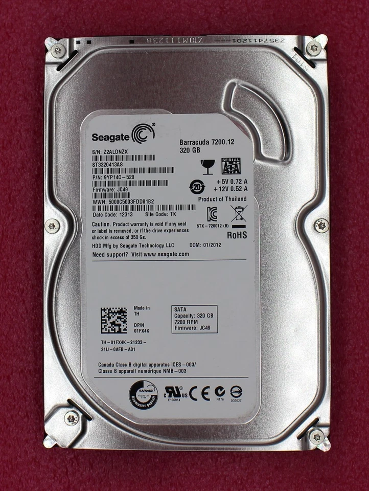 Dell 320GB 7200rpm 3.5 inch SATA Hard Drive - Image 1 of 1