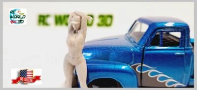 1:32 PRETTY GIRL Scale 3D Printed RESIN GRAY Realistic for RC/Diorama/Model - Image 1 of 4