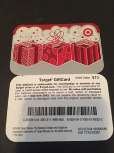 TARGET Christmas Gifts ( 2006 ) Foil Gift Card ( $0 ) - RARE - Picture 1 of 1