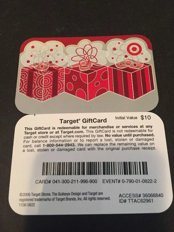 TARGET Christmas Gifts ( 2006 ) Foil Gift Card ( $0 ) - RARE - Image 1 of 1