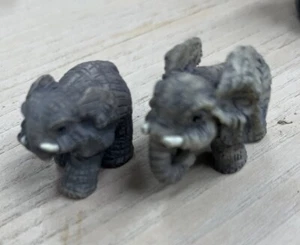 Konvolut 2 Miniatur Elefanten Statuen - Bild 1 von 5