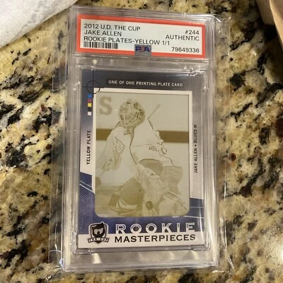 JAKE ALLEN 2012-13 Upper Deck Young Guns ROOKIE PSA 1/1! Yellow Printing Plate! - Image 1 of 4