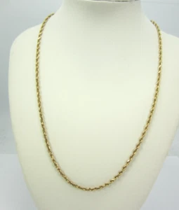 IMPRESIONANTE COLLAR CADENA ESTILO CUERDA ORO AMARILLO 14K (16-3/8") 5,0G - Imagen 1 de 8
