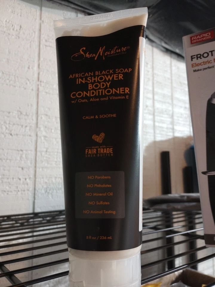 Shea Moisture African Black Soap in Shower Body Conditioner 8 FL Oz 4x