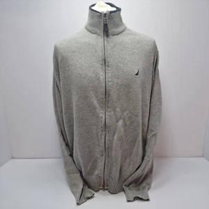 Nautica Mens Grey jacket , size Extra Large full zip Long Sleeve - Picture 1 of 4