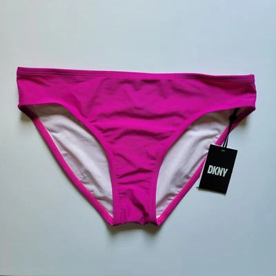 DKNY Women's Size Large Hot Pink Bikini Bottom Swimwear NWT Barbiecore - Image 1 of 3