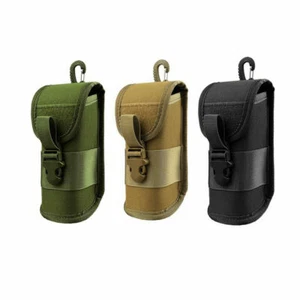 Outdoor Glasses Pouch Portable Bag Sunglasses Carry Box Case Tactical Molle Belt - Picture 1 of 11