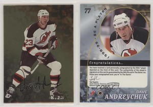 1998-99 ITG Be A Player Gold Auto Dave Andreychuk #77 Auto HOF