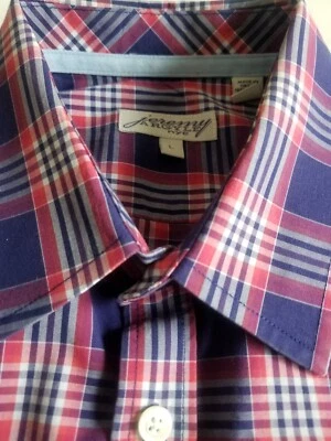 Camisa masculina Jeremy Argyle NYC manga longa com botões tamanho G desgaste de carreira Preppy - Imagem 1 de 4