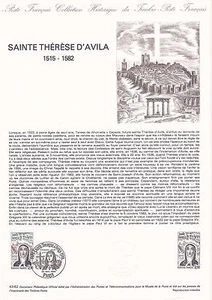 Document Philatélique 1er Jour : 43 1982 - Sainte Thérèse d'Avila - Picture 1 of 1