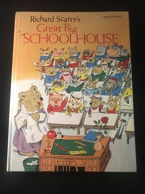 "Винтажный случайный домик 1979 Richard Scarry's ""Great Big Schoolhouse"" хорошее состояние" - Изображение 1 из 3