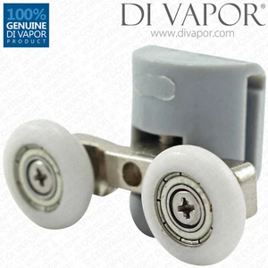 Di Vapor (R) Top Replacement Shower Rollers Double | 22mm/23mm/25mm Runners - Picture 1 of 9