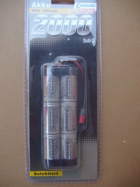 Conrad energy Modellbau-Akkupack (NiMh) 7.2 V 2000 mAh Zellen-Zahl: 6 Stück D437 - Bild 1 von 3