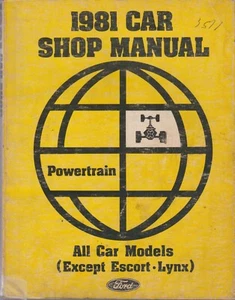 1981 Ford Powertrain Shop Manual for Mustang Thunderbird Lincoln Ford Mercury - Bild 1 von 2