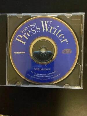 The Print Shop Press Writer - PC Cdrom Broderbund Windows 1997  - Image 1 of 3
