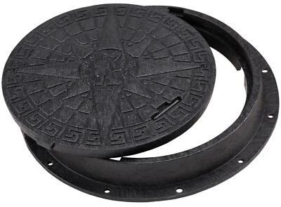 BABYLONPLAST Schachtabdeckung Kanaldeckel Schachtdeckel Ø600/800 Belastbar bis 5 Tonn (50 kN)