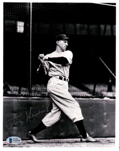 Tommy Henrich Signed Autographed 8X10 Photo New York Yankees Silver Ink BAS - Picture 1 of 2