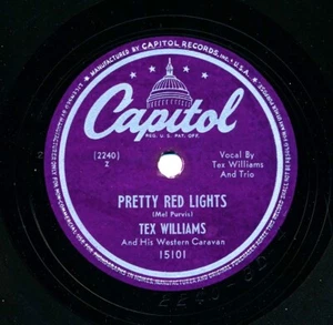 TEX WILLIAMS on 1948 Capitol 15101 - Pretty Red Lights / Banjo Polka - Imagen 1 de 1