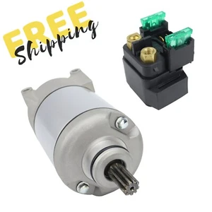 Starter Motor For Yamaha Bruin 350 YFM350 2004-2006 18757 With Solenoid Relay - Picture 1 of 6