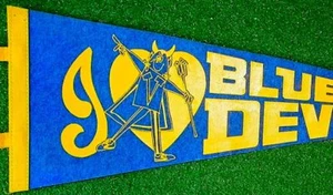 Blue Devils Basketball Pennant Rare 24" - Excellent Cond - Picture 1 of 1