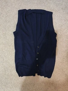 Ladies Navy Blue or Black Cardigan Pit to Pit 17 Inches - Picture 1 of 7