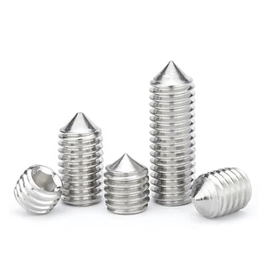 M3 - M12 CONE POINT GRUB SCREWS ALLEN KEY HEX SOCKET A2 STAINLESS STEEL DIN 914 - Picture 1 of 76