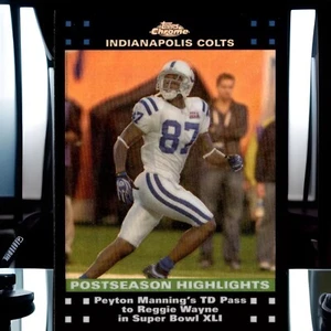 Topps 2007 cromo #TC51 Peyton Manning/refractor Reggie Wayne - Imagen 1 de 2