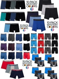 Boxer uomo Fruit of the Loom confezione da 10 colori/stili misteriosi assortiti - Foto 1 di 12