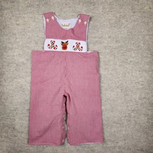 Babeeni Mameluco Calado 18m Navidad Vacaciones Rudolph Bastón de Caramelo Cosido Festivo - Imagen 1 de 7