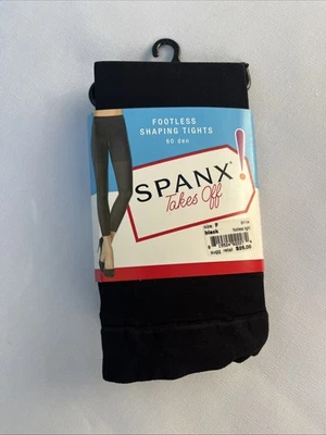 Meia-calça modeladora sem pés SPANX preta plus size F modeladora de emagrecimento - Imagem 1 de 3