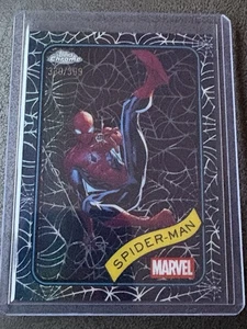 2025 TOPPS CHROME MARVEL SPIDER-MAN, Spider Web Black #’ed 339/399 - Picture 1 of 3