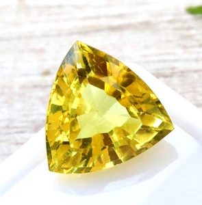 Yellow Sapphire 8-10 Ct Natural CERTIFIED Loose Gemstone Trillion Cut - Picture 1 of 5