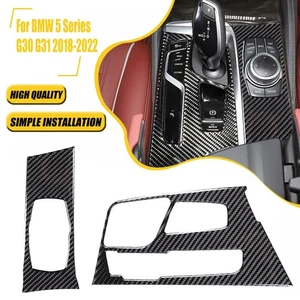 Carbon Center Console Gear Shift Panel Cover Trim For BMW 5 Series G30 G31 18-22 - Bild 1 von 15