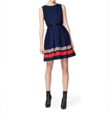 Jason Wu for Target Navy Striped Sleeveless Dress. Size 8 - Image 1 of 4