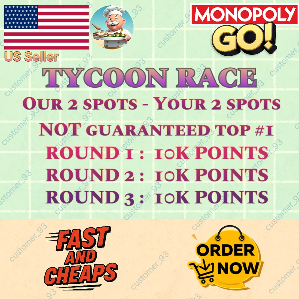 Monopoly Go Tycoon EVENTO DE CARRERAS | 10K Puntos/Carrera (2-2) Rápido Barato 24/7⚡ Foto 1 de 1