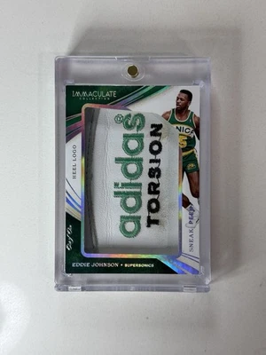 2019 IMMACULATE EDDIE JOHNSON HEEL  SHOE LOGO 1/1 Seattle SuperSonics - Image 1 of 2