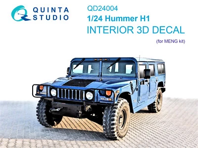 FÜNFTES STUDIO Quinta Studio 1/24 Hummer H1 3D-gedrucktes & farbiges Interieur auf...