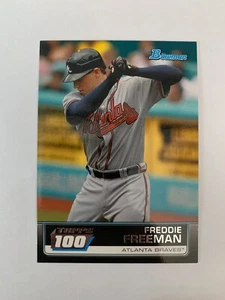 2011 Bowman Topps 100 #TP84 Freddie Freeman - Atlanta Braves - Picture 1 of 2